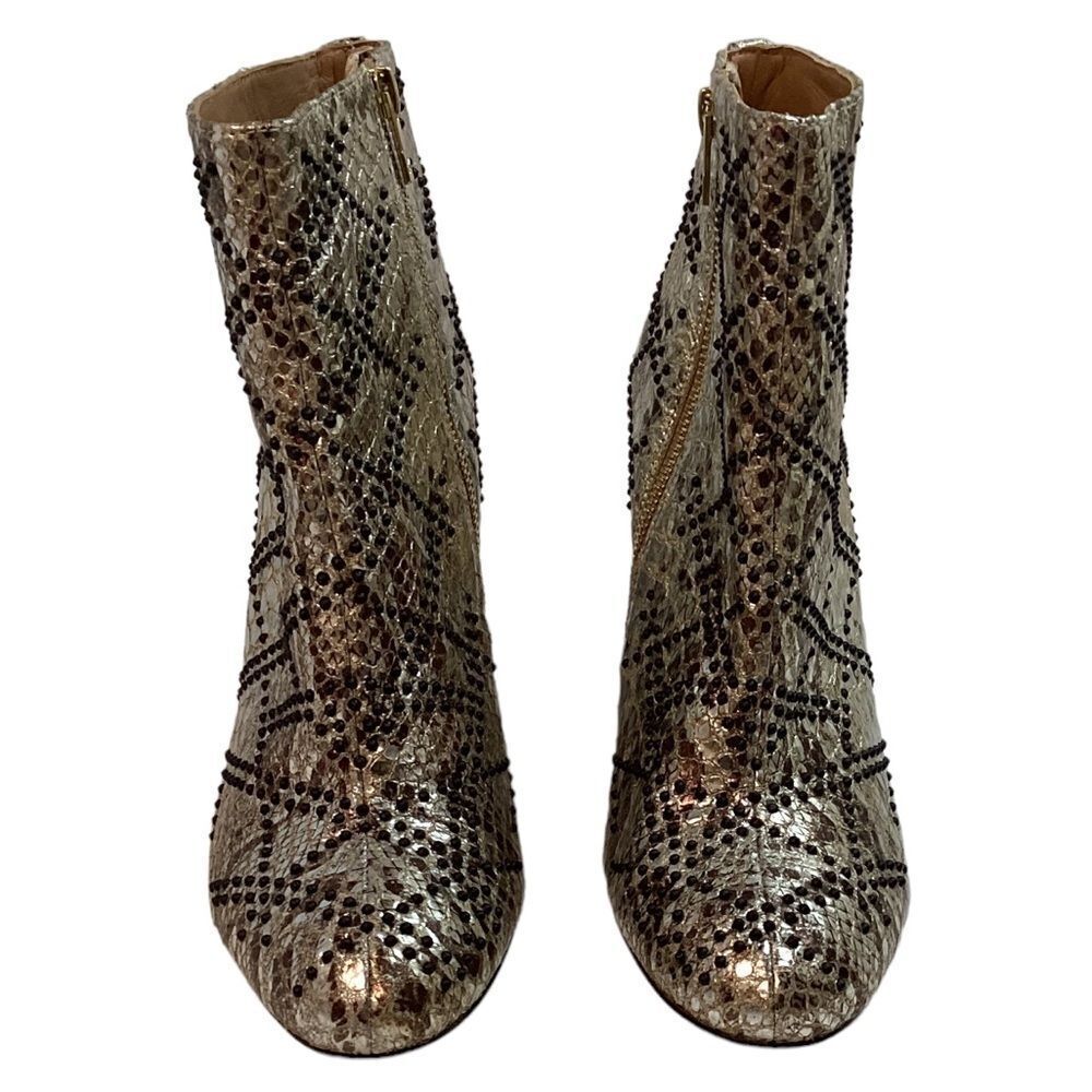 Calvin Klein Jasmin gold python leather boots siz… - image 6